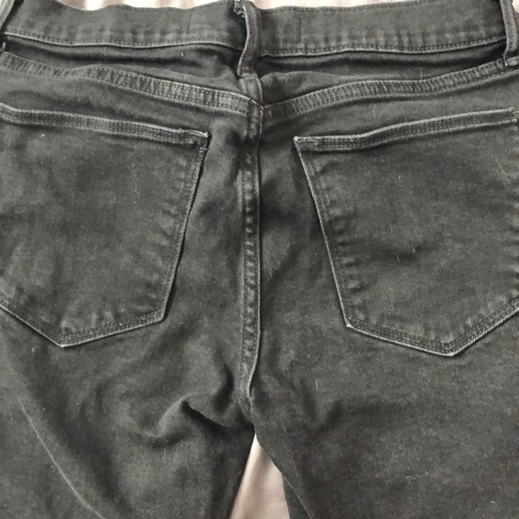 Gap black denim jeans w/velvet strip - Picture 4 of 4